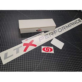 LTX Performance Windshield Banner 3" x 36" Fits Corvette Camaro CTS-V LT1 LT4 LT5 Stickers Select Color (Metallic Silver & Red)