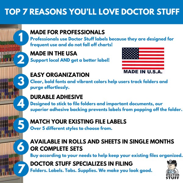 Doctor Stuff - File Folder Month Labels, October, Tab Products