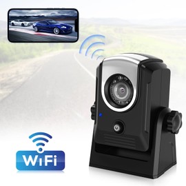 Dash Camera with WiFi, MHCABSR WiFi Backup Dash Cam Work with Phone IP68 Waterproof IR Night Vision Wide Angle Magnetic Reversing Camera for Trailers Trucks Motorhomes