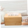 IWOWHERO Bamboo Tissue Box Cover Holder Rectangular Towel Storage Case