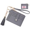 Women Slim RFID Card Case Holder Wristlet Zip ID Case