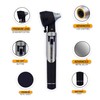 Silver Black Otoscope Ear Scope with Light, Ear Infection Detector,