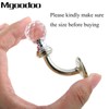 5pcs Bright Chrome Transparent Round Crystal Wall Coat Hat Hook