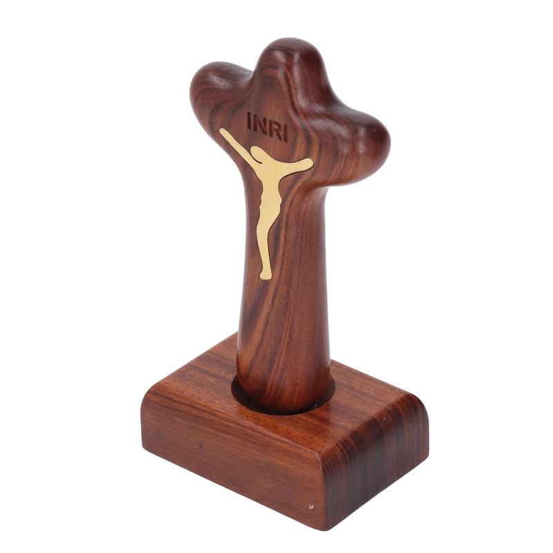 Wood Baptism Crosses Natural Texture Magnetic Standing Exquisite Polishing Carved