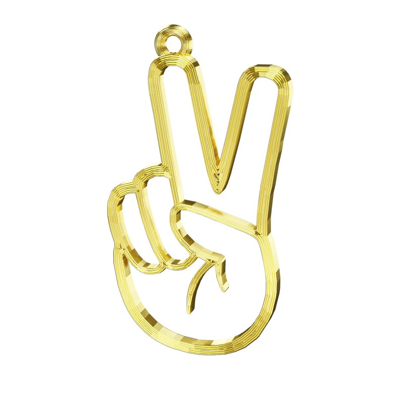 Peace Fingers Christmas Tree Bauble Decoration Ornament For Christmas Xmas