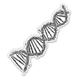 DNA Strand Science - 3" Vinyl Sticker - for Car Laptop Water Bottle Phone - Waterproof Decal