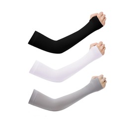 DHWEKU 3 Pairs of Arm Sleeves Cooling Arm Warmers for Women Men Arm Warmers UV Protection Sun Protection Arm Sleeves UPF 50 Arm Cover Cooling Arm Warmers for Volleyball Cycling Basketball Cycling