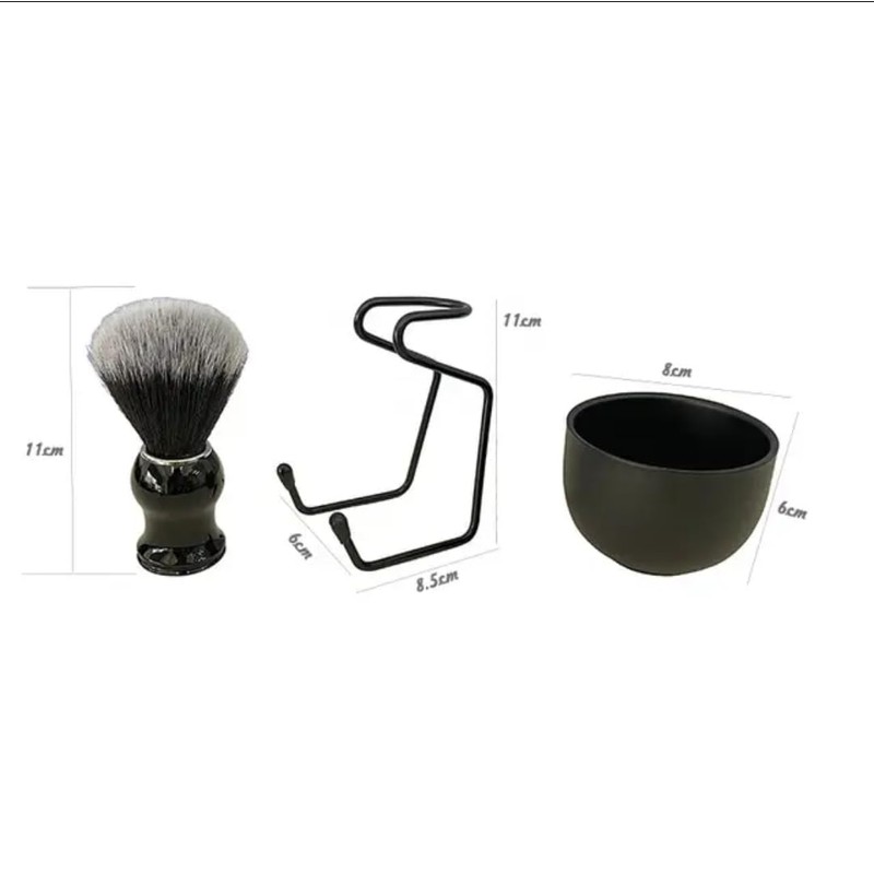 Stylish & Vegan Beard Shaving Brush Set Made of Badger