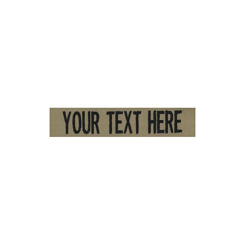 Custom 3 Inch Uniform Name Tapes, over 50 Fabrics. Coyote