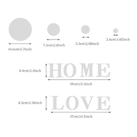 AINIUNIU 26 Stück 3D Spiegel Wandaufkleber, Runden Spiegel Wandaufkleber, Love Home Selbstklebend Acryl Wandsticker, DIY Deko Wandtattoo für Schlafzimmer, Hintergrund Wandkunst, Kinderzimmer Deko