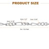 sourcing map 16.4Feet Aluminum Link Chain, Link Cable Chain Twist