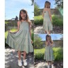 Arshiner Big Girl's Summer Sundress Boho Strap Casual Sleeveless Tiered