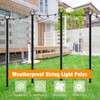 LETIANPAI 4 Pack String Light Poles,10 Ft Metal Poles with