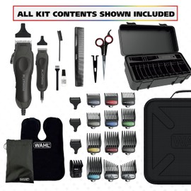 Wahl Wahl USA Pro Series Platinum Corded Clipper & Corded Trimmer for Home Haircutting with Color Coded Guide Combs C Model 79804-100