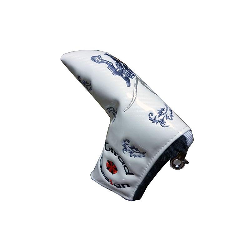 Dragon Dragon Pin Magnetic Golf Putter Cover (White, Blade Type)