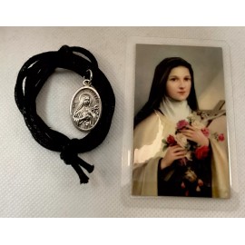 St. Therese and Sacred Heart of Jesus.Medalla Sagrado Corazon Santa Teresita Med