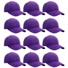 Wholesale Bulk Lot 12-Pack Baseball Cap Adjustable Size Plain Blank