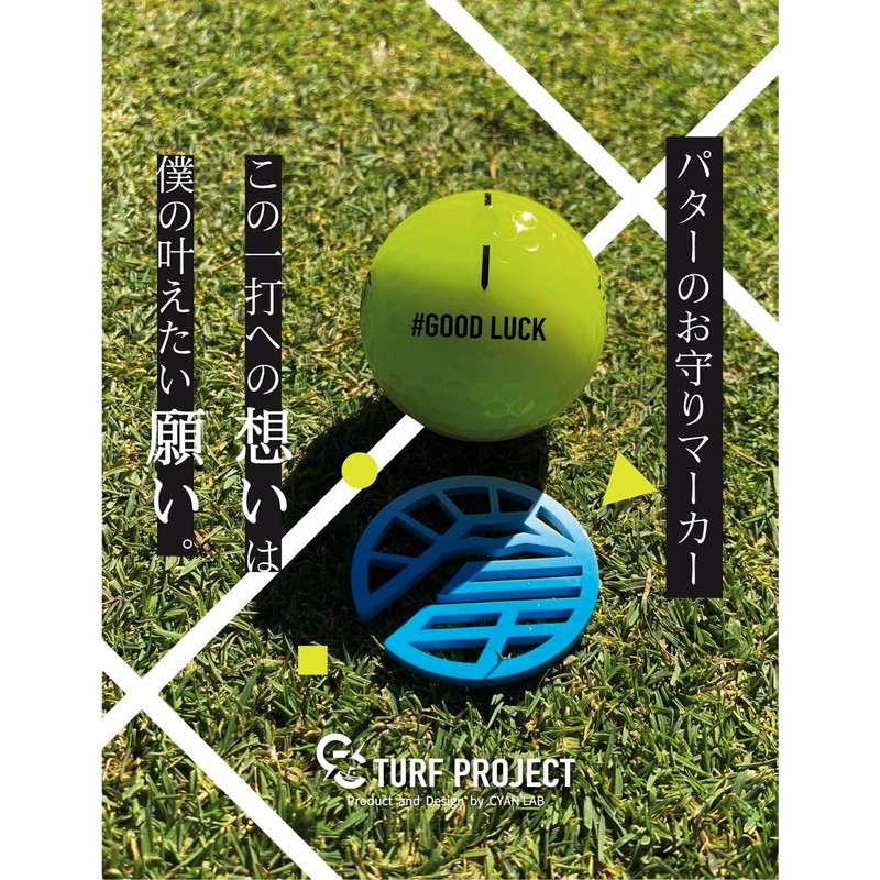 Turf Project #GOOD LUCK Putter Charm Golf Marker Dharma Model