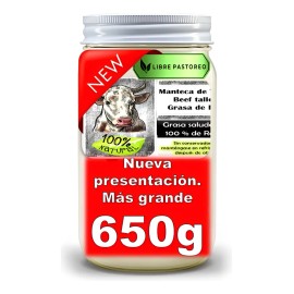 Grasa De Res, Beef Tallow, Manteca Vaca, Sebo De Res 500g