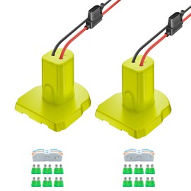 2 Pack Power Wheel Battery Adapter for Ryobi 18V Battery Adapter, Power Wheels Battery Converter Kit Include Fuse & Wire Terminals,12 AWG Wire, Power Connector for DIY RC Car Toy, Robots and More
