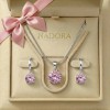 regalos mujer joyeria - Collar De Plata 925 Moissanita Rosa