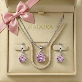 regalos mujer joyeria - Collar De Plata 925 Moissanita Rosa Regalo De Lujo