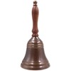 8.5"(H) 4"(D) Antique Brass Hand Bell Solid Brass Bell with