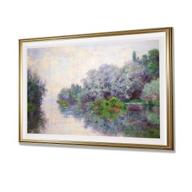 Monet Wall Art Collection Rock Needle and The Porte d'Aval, 1886 q Fine Giclee Prints Wall Art in Premium Quality Ready to Hang, 30"X42" Framed, Gold Frame MI001