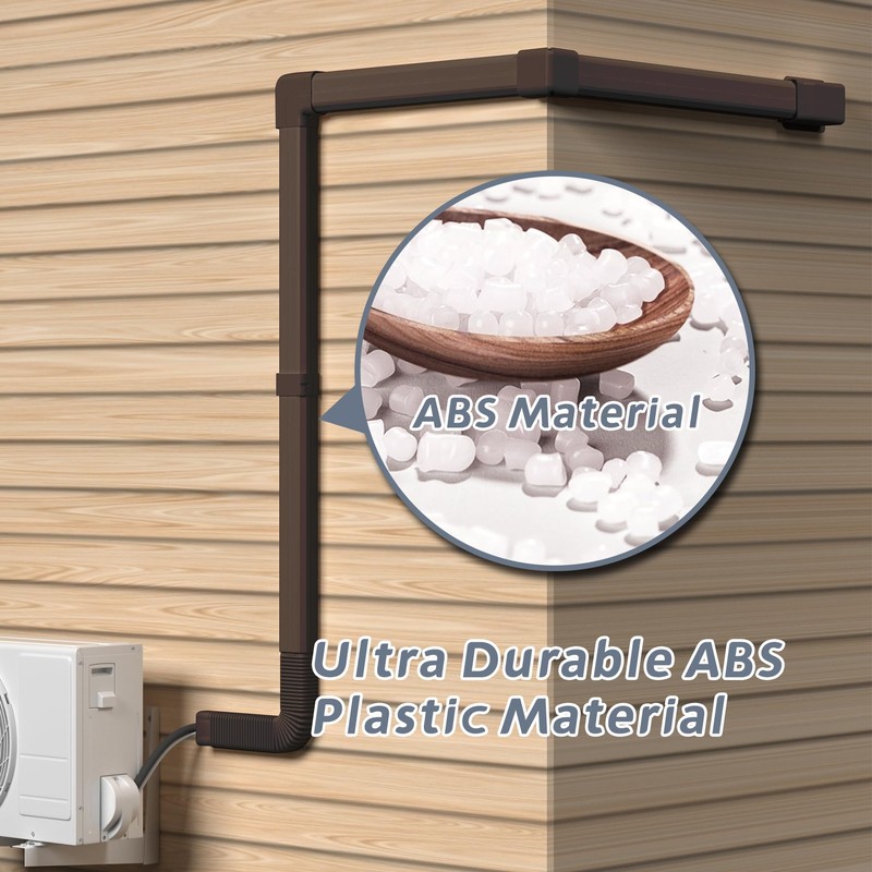 Flamorrow 3" W 90° Brown Flat Elbow, Mini Split Line