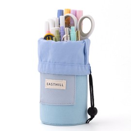 EASTHILL Desk Organizer Pencil Holders Pen Case Pouch for Girls Home School and Office Supplies-Blue