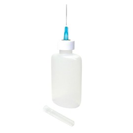 Gaunt Industries HYPO-200-1-1/4 Ounce Clear Oval Plastic Bottle with 25 Gauge Blunt Tip- Oiler Boiler- Precision Dispenser- For Thin Liquids