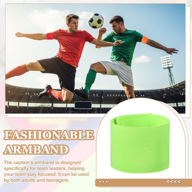 YELARXI Captain Armbands,Adjustable Leader Arm Bands for Soccer Elastic