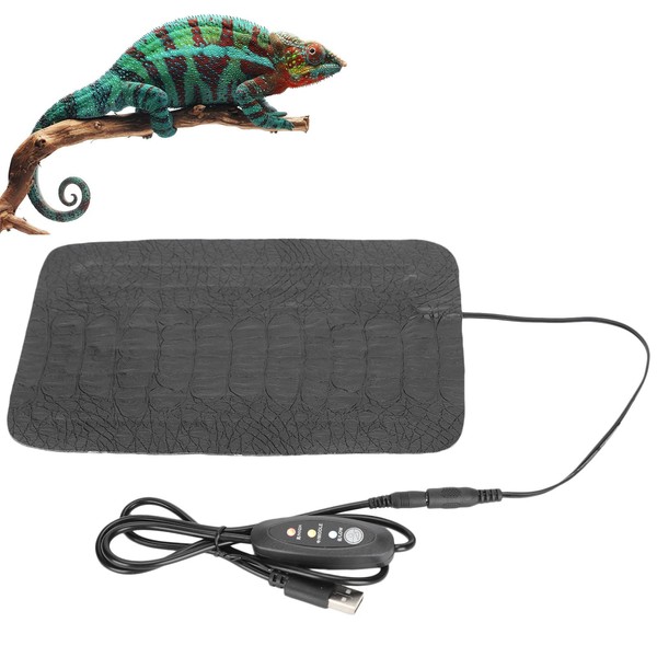 USB Reptile Heating Pad,Waterproof Anti Scratch PU Leather Turtle Heat