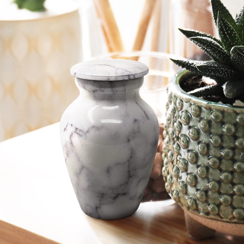 Carrara White Keepsake Cremation Urn
