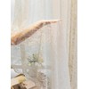 Lace Curtains for Windows 63 inch Drop Vintage Net Curtains