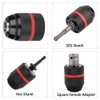 Saipor 1.5-13mm Quick Change Keyless Chuck Self-Tighten 1/2"-20UNF Thread Hand