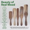 5 Piece Wooden Spurtle Set - Safe for Nonstick Cookware
