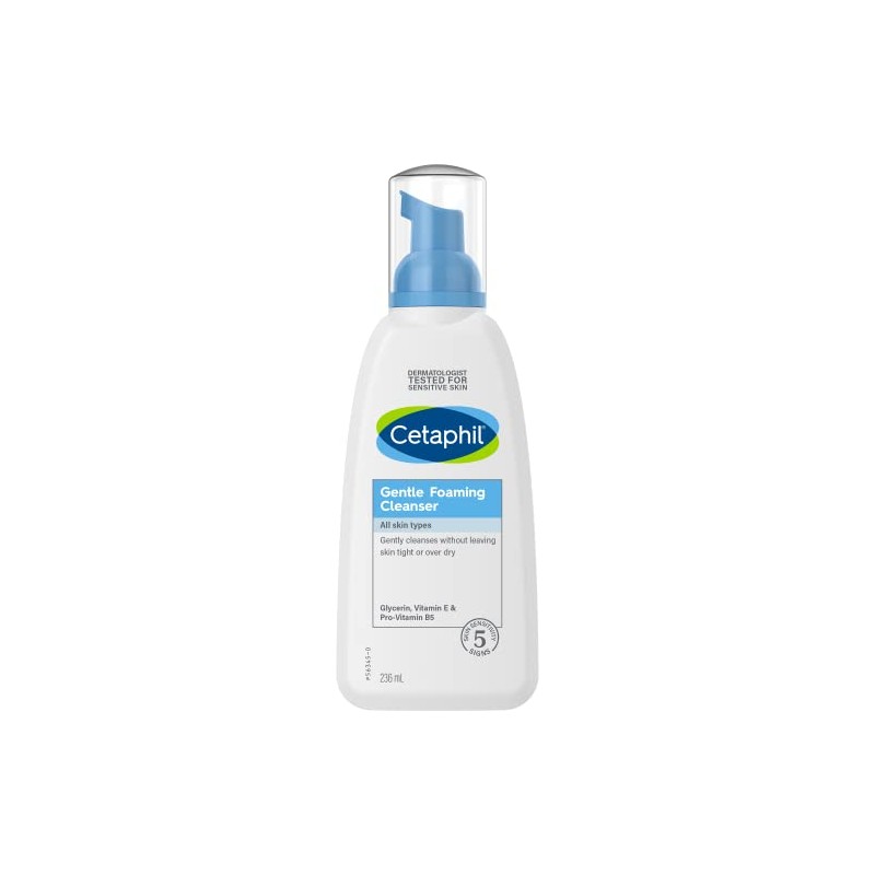 CETAPHIL Gentle Foaming Cleanser 236 ml, Face Wash for Sensitive