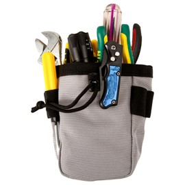 Baizoy Tool Pouch with Belt Clip, Electrician Tool Holster & Clip-On Tool Belt | Long-Lasting Oxford Fabric Pouch for Tools, Screws, Nails | Light Weight Design for Electricians, HVAC Techs, Plumbers