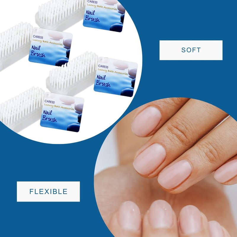 Double-Sided Clear Nail Brush - Nail Cleaning and Grooming Tool