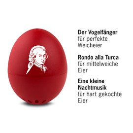 Mozart PiepEi - Singing Egg Timer for Cooking with - Egg Cooker for 3 Hardness Levels - Plays A Little Night Music - Funny Cooking Egg - Music Egg Timer - Brainstream