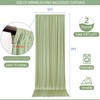 ESGOTBME 10x7ft Wrinkle Free Sage Green Backdrop Curtain for Parties