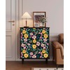 HAOKHOME Peel and Stick Floral Wallpaper Boho Black/Yellow/Fuchsia/Green Removable Wall