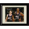 John Stockton and Karl Malone Autograph Replica Print - HoF