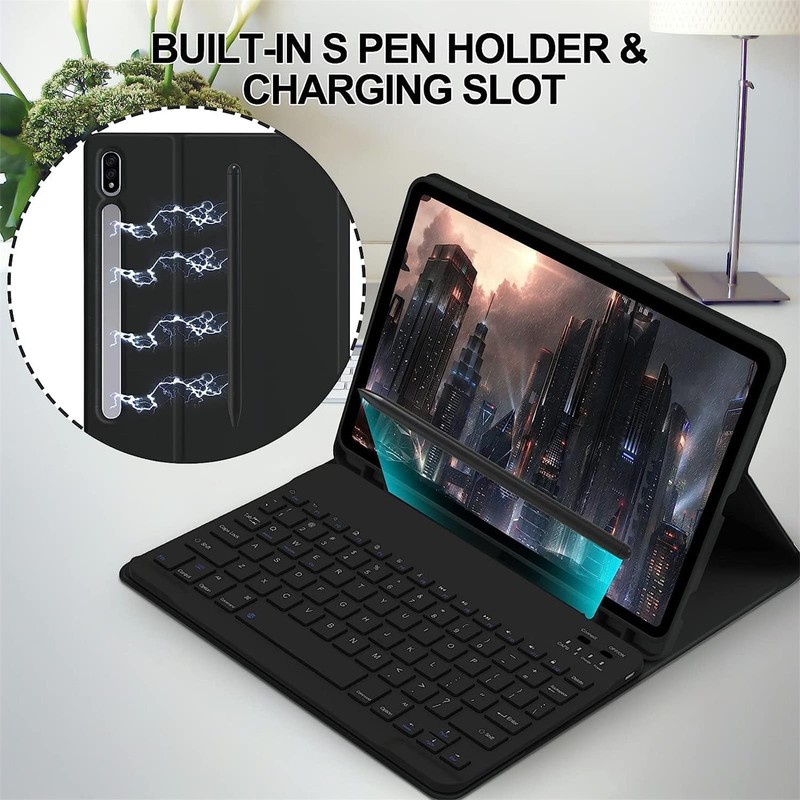 Tab S9 Series Tablet Protective Case + Keyboard ABS Keys