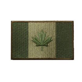 Canada Flag Patches,Canadian Flag Patch,Maple Leaf Patch,Tactical Tags Morale National Emblem Patch Hook Loop Sew On for Travel Backpack Hats Jackets Team Uniform (Green)
