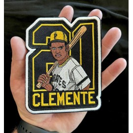 RARE Roberto Clemente 21 Pittsburgh Pirates 5in Iron Sew On Embroidered Patch