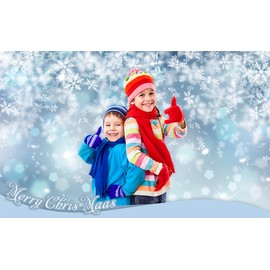 APROPHIC Winter Snowflake Photography Background Party Background Birthday Decoration Family Banner Winter Background Portrait Photography Background Photo Studio Props White Blue 210 x 150 cm