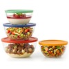 NutriChef 4‑Piece Glass Mixing Bowls with Lids – Premium Borosilicate