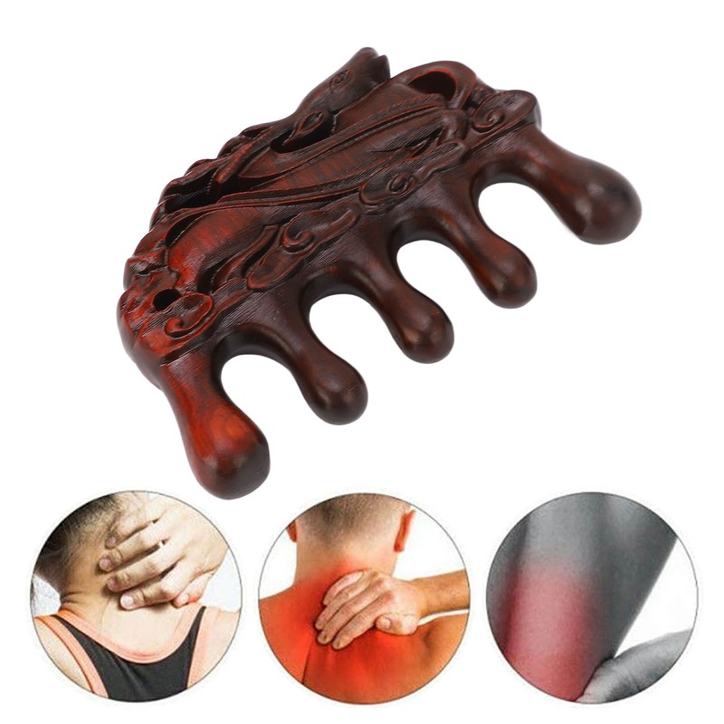 Meridians Comb Static Free 5 Teeth Head Scalp Composite Wood